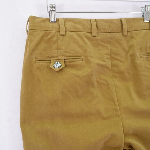 Brooks Brothers Country Club Light Brown Cotton Chino Pants 34 / 31 Mid Rise Ple - Picture 5 of 7